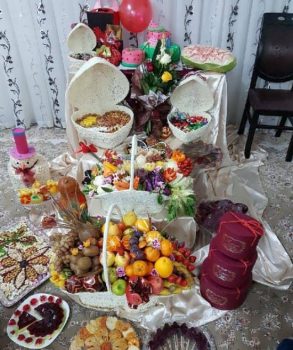 عکس سفره شب یلدا در عروسی