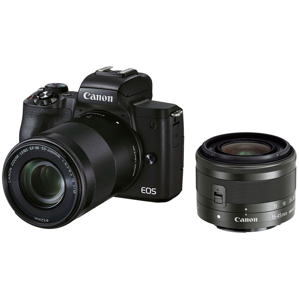 دوربین بدون آینه کانن Canon EOS M50 II 15-45mm and 55-200mm Lenses