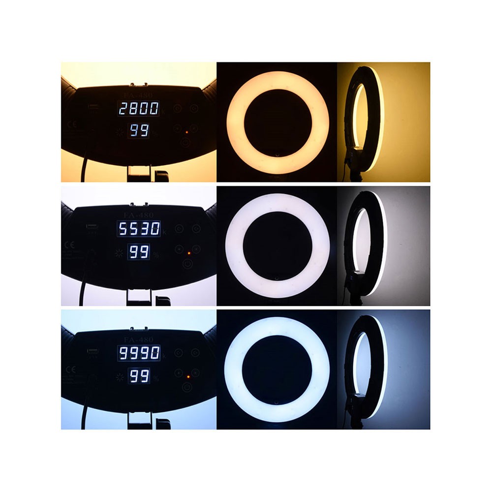 رینگ لایت نایس فوتو NiceFoto FA-480 II + سه پایه