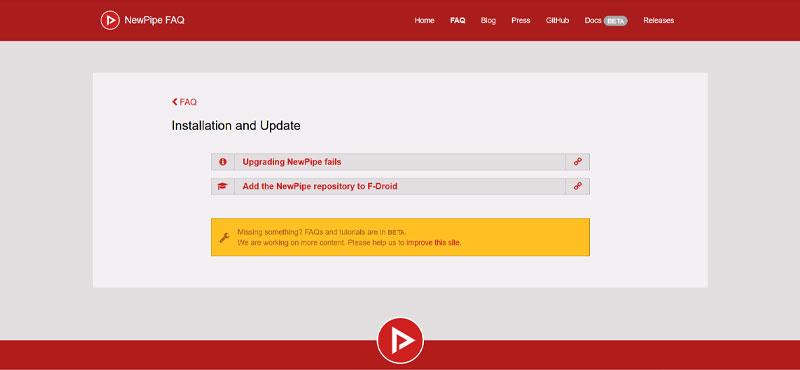 نرم‌ افزار دانلود از یوتیوب NewPipe