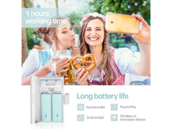 کاربری ساده میکروفن بی سیم لنزگو 518C