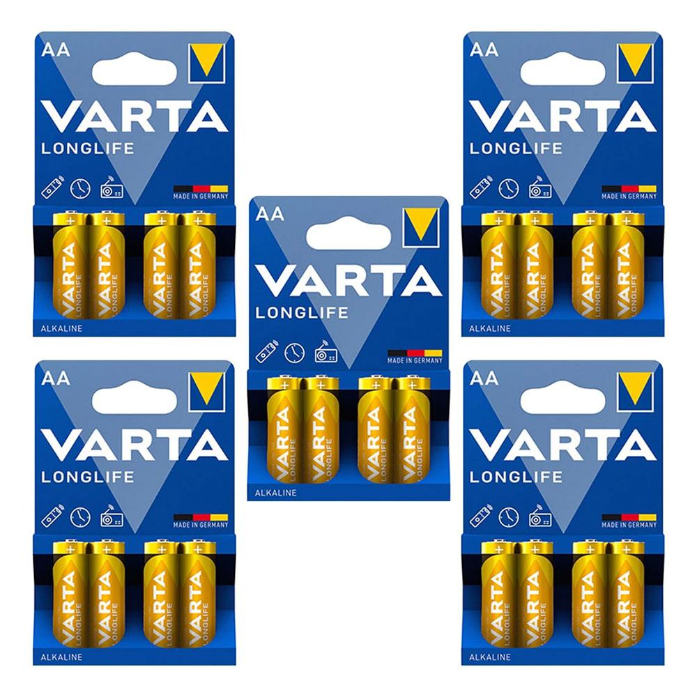 باتری قلمی آلکالاین وارتا Varta Longlife (20عددی)