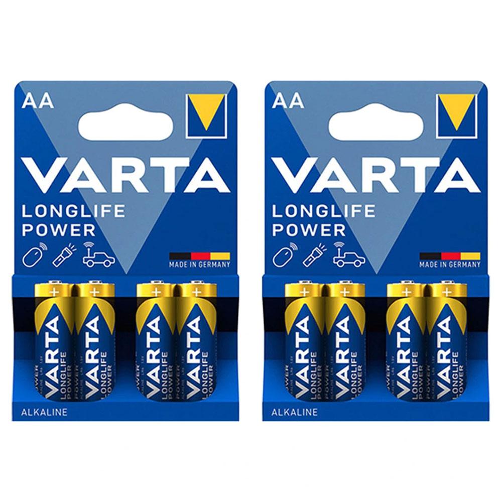باتری قلمی آلکالاین وارتا Varta Longlife Power (8عددی)