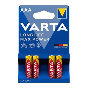 باتری نیم قلمی آلکالاین وارتا Varta Longlife Max Power (4عددی)