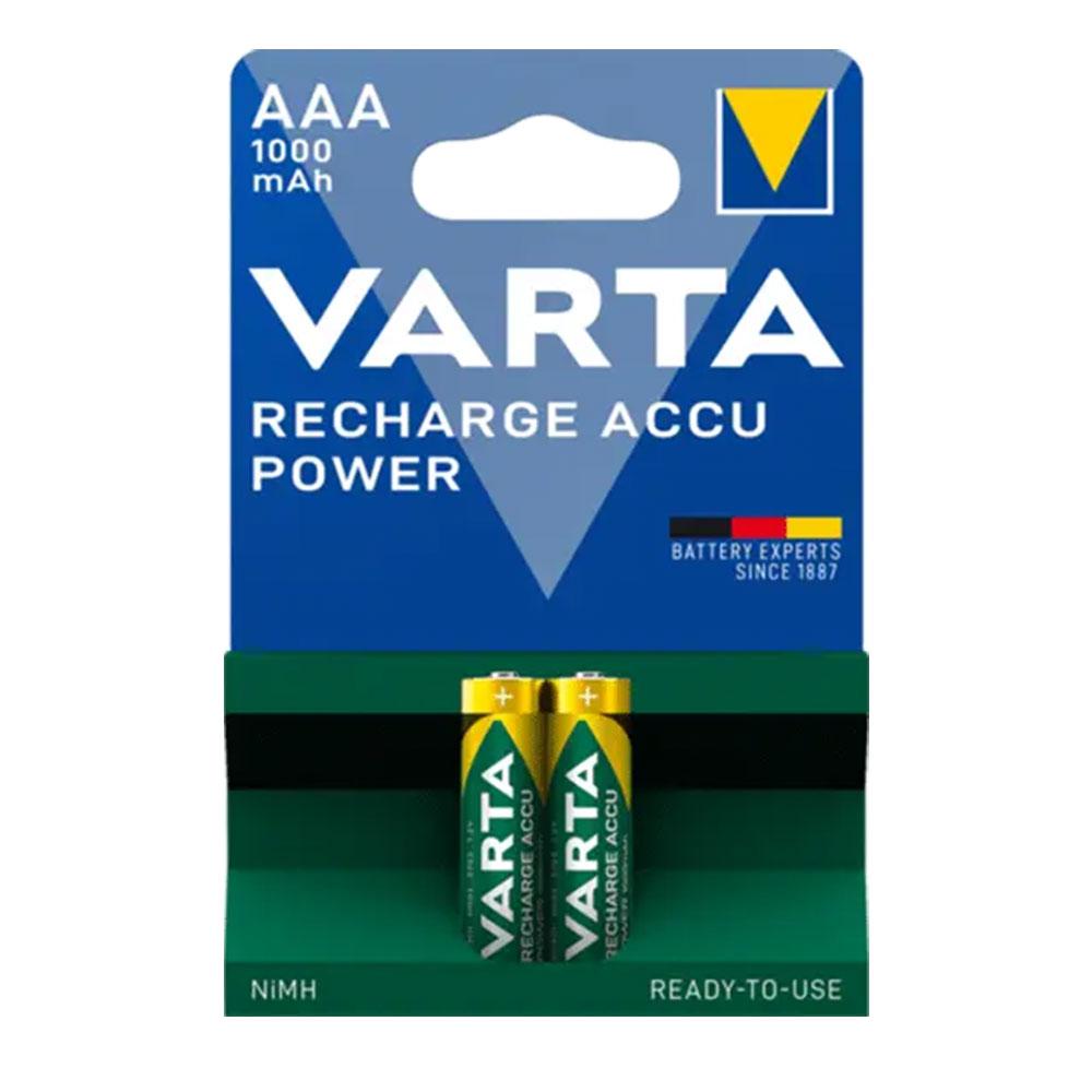 باتری نیم قلمی شارژی وارتا Varta 1000mAh (2عددی)
