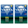 باتری نیم قلمی شارژی وارتا Varta 800mAh (4عددی)