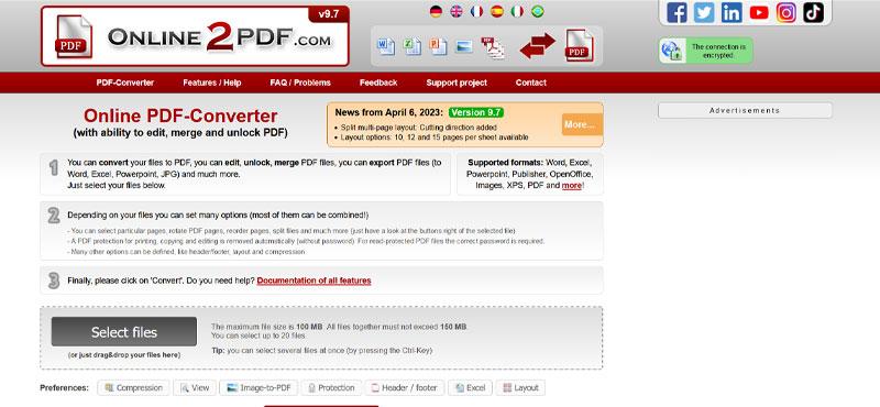 سایت Online2 PDF | سایت تبدیل pdf به word