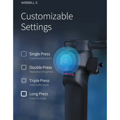 تصویر از تنظیمات گیمبال دوربین ژیون ویبیل 3 اس Zhiyun WEEBILL 3S Gimbal