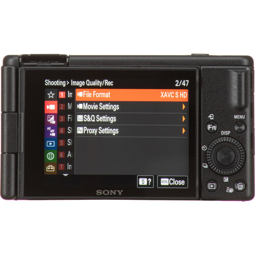 منو دوربین عکاسی سونی Sony ZV-1F Vlogging Camera