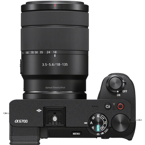 نمای بالایی دوربین عکاسی بدون آینه سونی Sony a6700 Mirrorless 18-135mm
