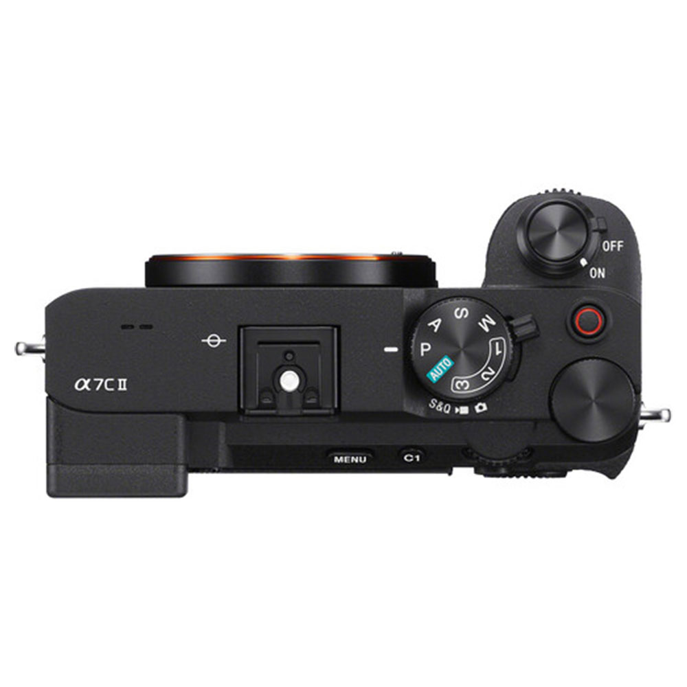 نمای بالایی دوربین عکاسی بدون آینه سونی Sony a7C II مشکی