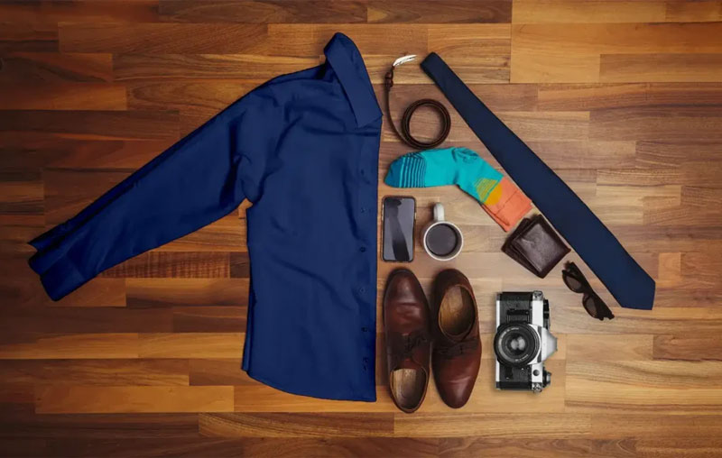 عکاسی از لباس با موبایل و لباس مردانه و اکسسوری