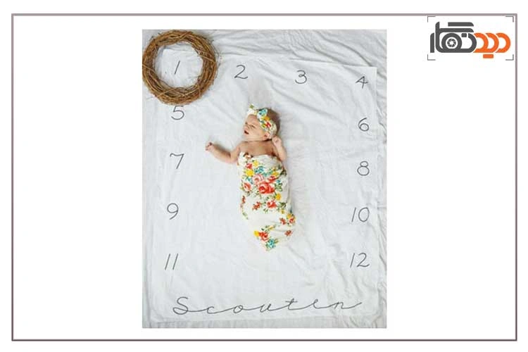 ایده عکس ماهگرد نوزاد با اعداد