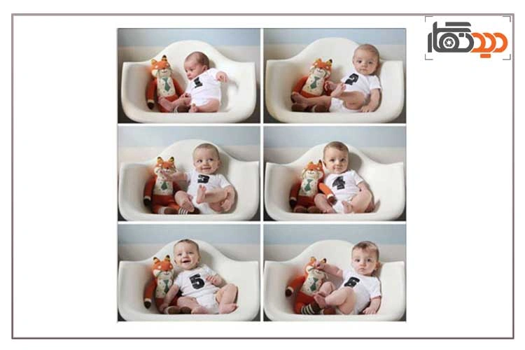 ایده عکس ماهگرد نوزاد با اسباب بازی
