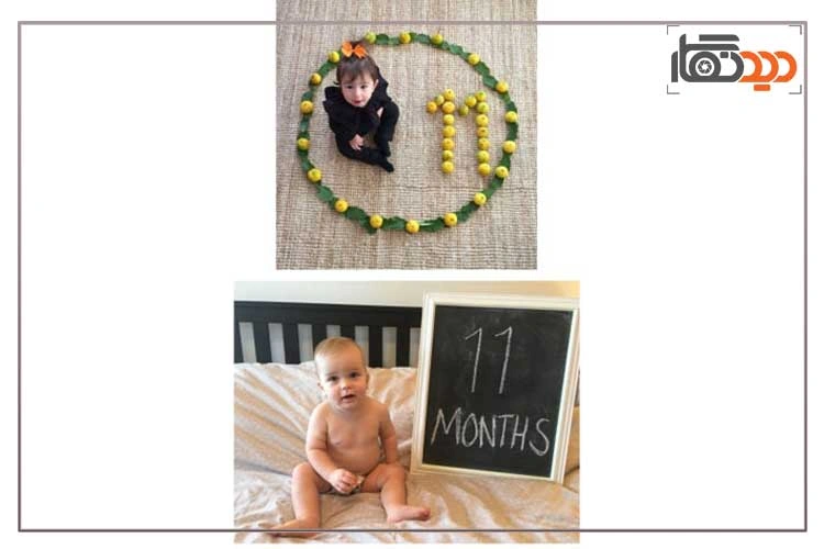 ایده عکس ماهگرد نوزاد 11 ماهگی