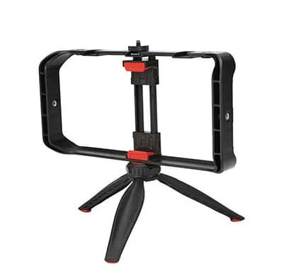 کیج موبایل به همراه میکروفن و نور Vlogging kit