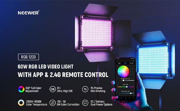 ویدیو لایت نیور Neewer RGB 1200 LED Video Light
