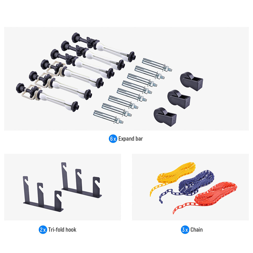 پایه فون زنجیری ۳ تایی نیور Neewer 3-Roller Manual Background Support System