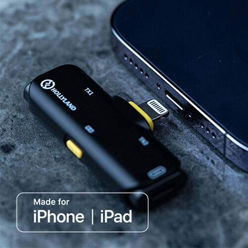 میکروفن یقه ای بی سیم هالی لند Hollyland Lark C1 Solo با اتصال راحت به آیفون