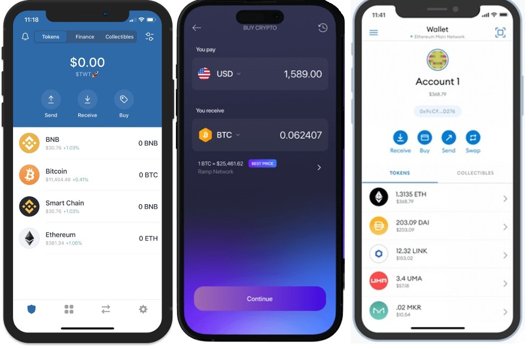 کیف پول نرم افزاری-تراست ولت -متاماسم-اکزدوس