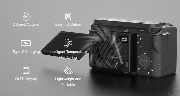 فن خنک کننده دوربین اولانزی مدل Ulanzi Camera Cooling Fan C072GBB1 و سیستم خنک کنندگی