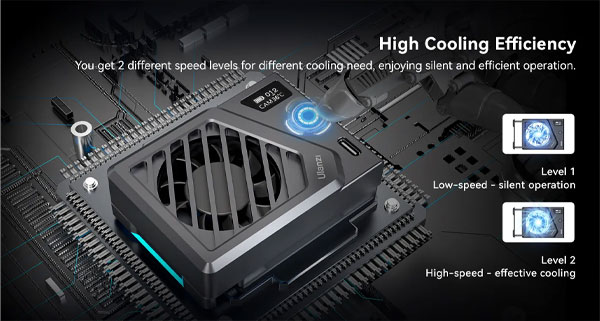فن خنک کننده دوربین اولانزی مدل Ulanzi Camera Cooling Fan C072GBB1 و دما