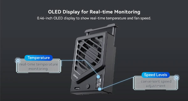 فن خنک کننده دوربین اولانزی مدل Ulanzi Camera Cooling Fan C072GBB1 و امکانات