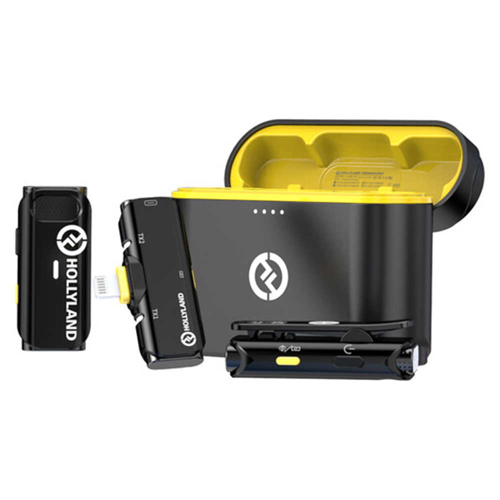 میکروفن یقه ای بی سیم هالی لند مدل Hollyland Lark C1 Duo Lightning