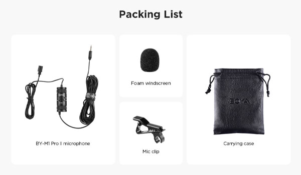 لوازم همراه میکروفن یقه ای بویا مدل Boya BY-M1 Pro II