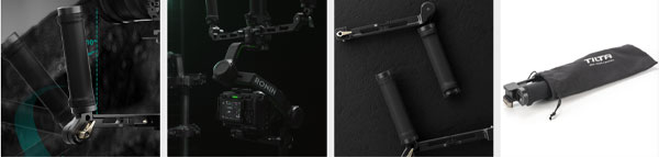 براکت دو دسته تیلتا Tilta Dual-Handle Bracket for DJI و زوایای مختلف