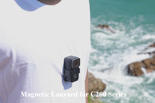 دوربین اکشن ورزشی اس جی کم Sjcam C200 Pro 4K Action روی پیراهن آقا