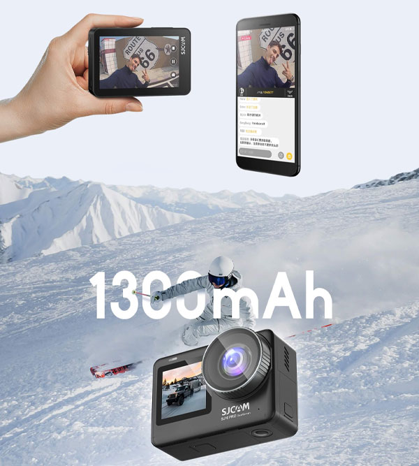 دوربین اکشن ورزشی اس جی کم Sjcam SJ10 Pro Dual Screen و اتصال به موبایل