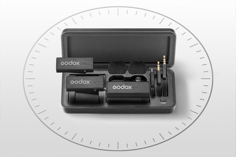 میکروفون بی‌سیم یقه‌ای گودکس Godox MoveLink Mini LT 2-Person Wireless Microphone