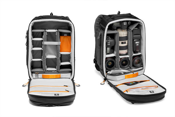 کیف کوله پشتی لوپرو LowePro Pro Trekker BP 350 AW II و ظرفیت داخلی