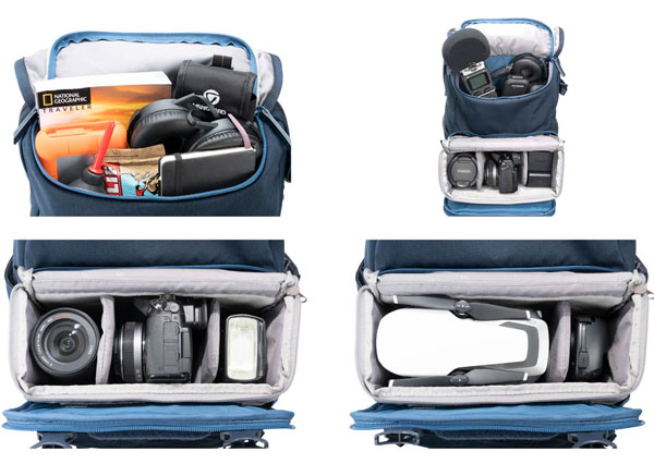 کیف کوله پشتی ونگارد مدل Vanguard VEO RENGE 41M NV و جایگیری لوازم عکاسی و فیلمبرداری