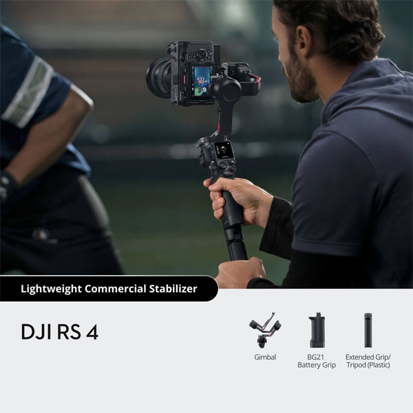 کار با گیمبال دوربین دی جی آی آر اس 4 DJI RS 4 Gimbal Stabilizer