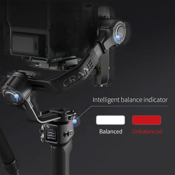 توضیحات بدنه گیمبال دوربین ژیون کرین 4 کمبو Zhiyun CRANE 4 Combo Gimbal