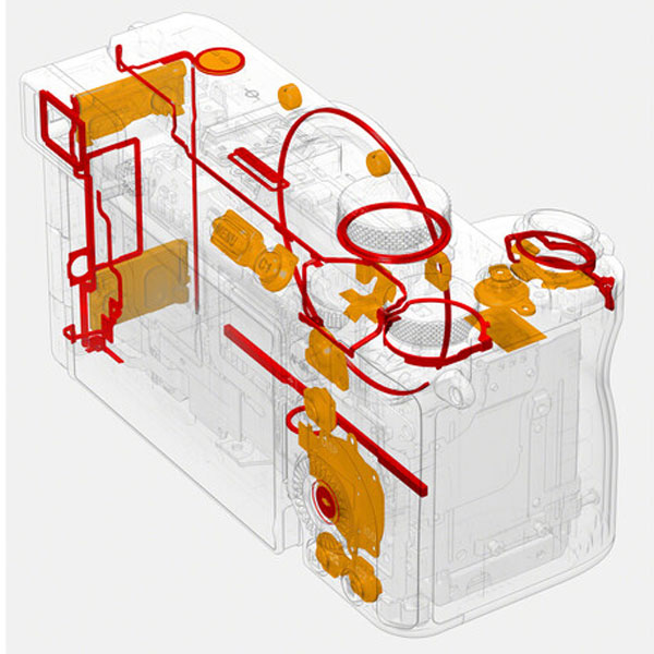 ساختار بدنه دوربین عکاسی بدون آینه سونی Sony a7CR Mirrorless body