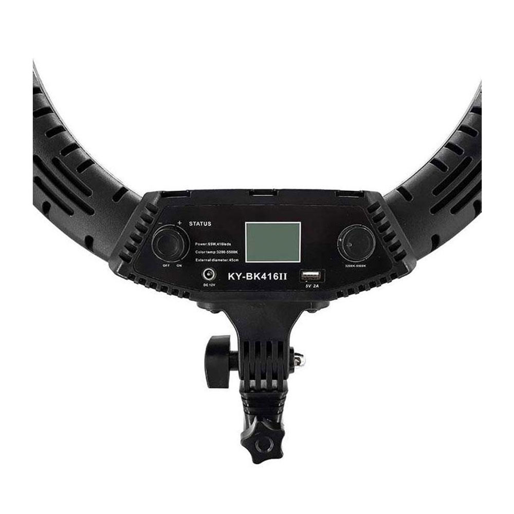 رینگ لایت حرفه ای مدل KY-BK 416 II RINGLIGHT 96W +کیف + پایه 260 ایلکین