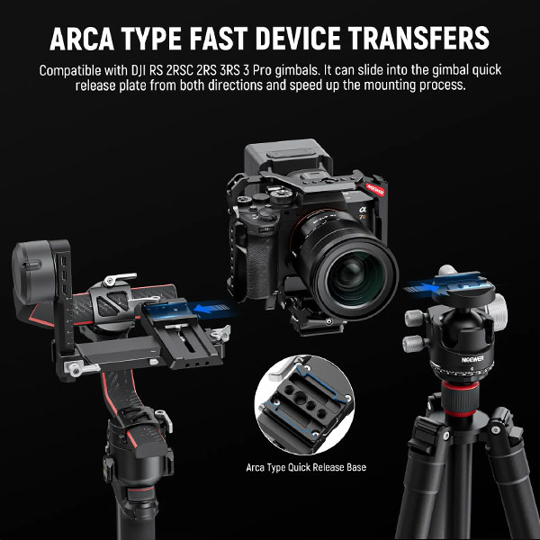 پلیت باتری نیور Neewer PS013 و دوربین و سه پایه