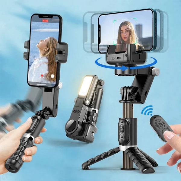 گیمبال موبایل کیو 18 Q18 Gimbal Stabilizer for Smartphone برای تولید محتوا و فیلمبرداری