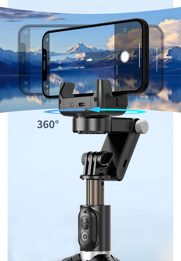 گیمبال موبایل کیو 18 Q18 Gimbal Stabilizer for Smartphone و چرخش 360 درجه