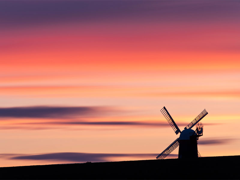 عکاسی با تکنیک سیلوئت و آسیاب بادی