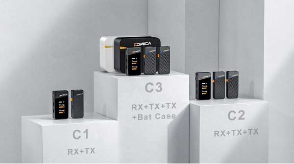 فرستنده میکروفن بیسیم کامیکا مدل Comica Vimo C TX و نمای جانبی