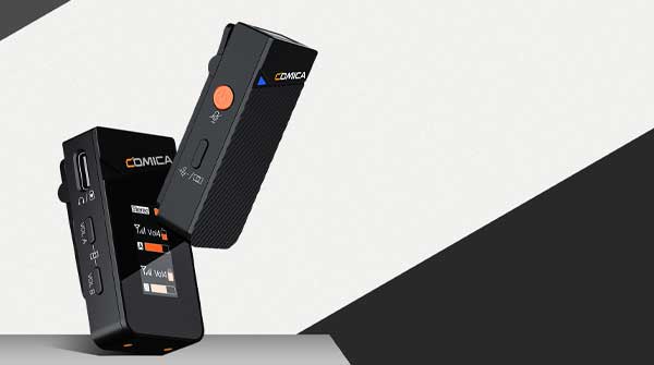 فرستنده میکروفن بیسیم کامیکا مدل Comica Vimo C TX و نمای جانبی