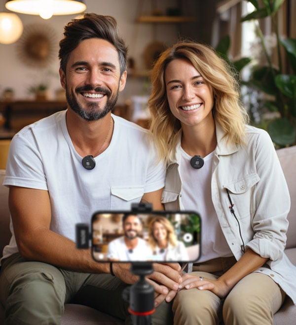 میکروفون بی سیم تایپ سی BOYA OMIC U و بلاگری و خانم و آقا