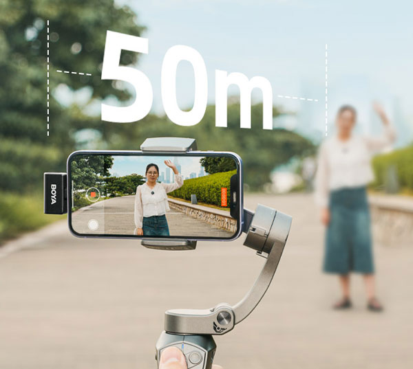 میکروفون بی سیم تایپ سی BOYA OMIC U و فاصله 50 متری