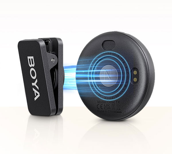 میکروفون بی سیم تایپ سی BOYA OMIC U و آهن ربا اتصال به یقه