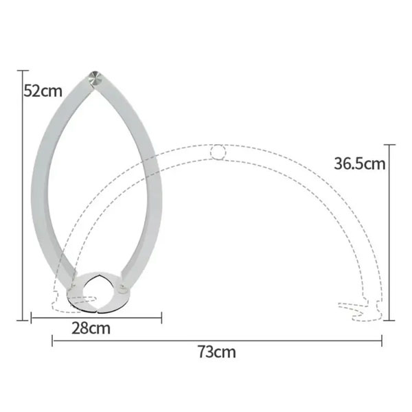 نور ثابت ال ای دی روميزي LED Moon light hd-m10x (کپی) و ابعاد