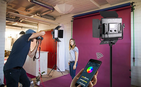 کیت نورپردازی جی وی ام GVM 800D-RGB LED و عکاسی مدلینگ